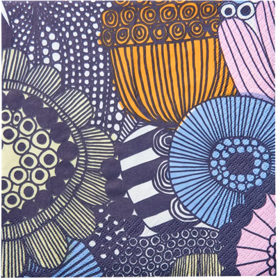 Marimekko Siirtolapuutarha pinkkilila lautasliina 20kpl/24cm Marimekko Siirtolapuutarha pinkkilila lautasliina 20kpl/24cm