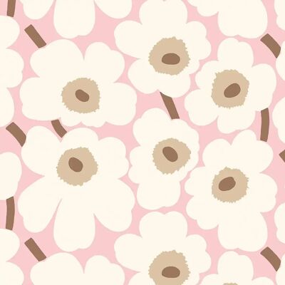 Marimekko Mini Unikko roosahiekka lautasliina 20kpl/33cm Marimekko Mini Unikko roosahiekka lautasliina 20kpl/33cm