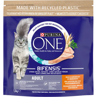 Purina One 1,5 kg Aikuisten Kissanruoka - Tukee ruoansulatusta ja vastustuskykyä Purina One 1,5 kg Aikuisten Kissanruoka - Tukee ruoansulatusta ja vastustuskykyä