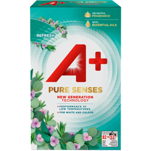 A+ Pure Senses Refresh Pyykinpesujauhe 3,445kg A+ Pure Senses Refresh Pyykinpesujauhe 3,445kg