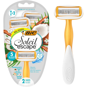 BiC Soleil Escape 5 Coconut & Sandalwood-varsiterä BiC Soleil Escape 5 Coconut & Sandalwood-varsiterä