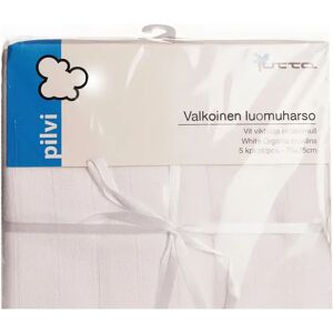 Pilvi luomupuuvilla harso valkea 5 kpl Pilvi luomupuuvilla harso valkea 5 kpl