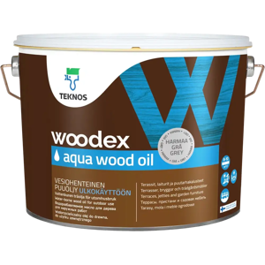 Teknos puuöljy Woodex Aqua Wood Oil 9 l harmaa Teknos puuöljy Woodex Aqua Wood Oil 9 l harmaa