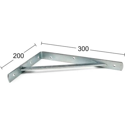 Habo hyllynkannatin 9 200x300mm sinkitty Habo hyllynkannatin 9 200x300mm sinkitty