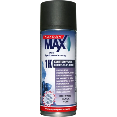 SprayMax Spray Max pohjamaali, dtp, direct to plastic, muovimaali musta 400ml SprayMax Spray Max pohjamaali, dtp, direct to plastic, muovimaali musta 400ml