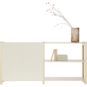 Lundia Classic hylly, kermansävyiset ovet Lundia Classic hylly, kermansävyiset ovet