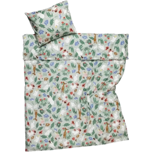 Moomin Arabia Pussilakanasetti Kukkaloisto 150x210 cm harmaa vihreä Moomin Arabia Pussilakanasetti Kukkaloisto 150x210 cm harmaa vihreä