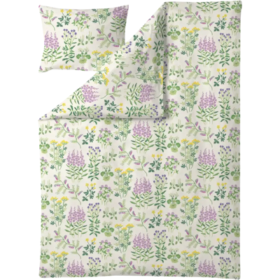 Finlayson pussilakanasetti Joutomaa 150x210+50x60 l.valk/vihreä Finlayson pussilakanasetti Joutomaa 150x210+50x60 l.valk/vihreä