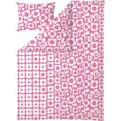Finlayson pussilakanasetti Kukkariemu 150X210+50X60 pinkki/valkoinen Finlayson pussilakanasetti Kukkariemu 150X210+50X60 pinkki/valkoinen
