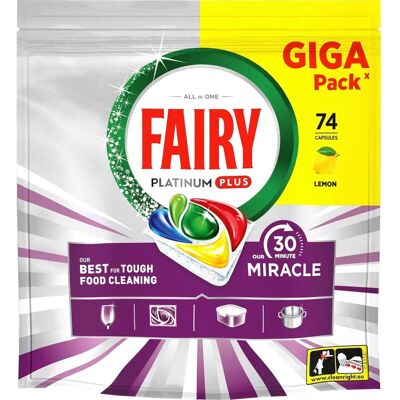Fairy Platinum Plus All in One 30 Minute Miracle 74kpl konetiskitabletti Fairy Platinum Plus All in One 30 Minute Miracle 74kpl konetiskitabletti