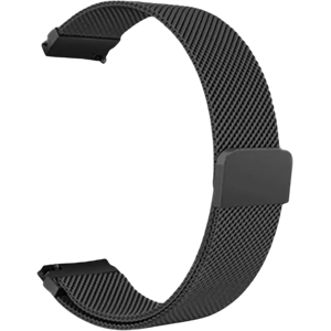 Wave Teräspunottu ranneke, 22mm kelloille, Musta Wave Teräspunottu ranneke, 22mm kelloille, Musta