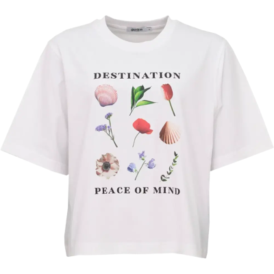 Garden by Uhana naisten Daisy Boxy T-paita, etu printillä peace of mind Garden by Uhana naisten Daisy Boxy T-paita, etu printillä peace of mind