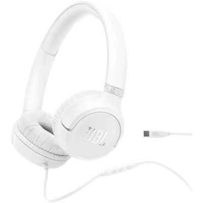 JBL langalliset sankakuulokkeet USB-C liitännällä Tune 530C valkoinen JBL langalliset sankakuulokkeet USB-C liitännällä Tune 530C valkoinen