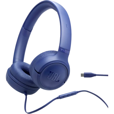 JBL langalliset sankakuulokkeet USB-C liitännällä Tune 530C sininen JBL langalliset sankakuulokkeet USB-C liitännällä Tune 530C sininen