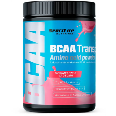 SportLife Nutrition BCAA Transport 300g vesimeloni-vadelma Treenin aikana nautittava aminohappojuoma SportLife Nutrition BCAA Transport 300g vesimeloni-vadelma Treenin aikana nautittava aminohappojuoma