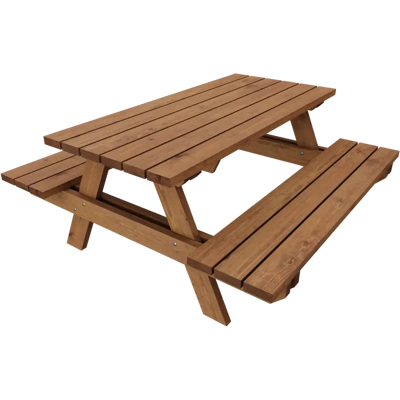 Miljöörakennus Piknik ryhmä, luonnon ruskea, 76x170x170cm Miljöörakennus Piknik ryhmä, luonnon ruskea, 76x170x170cm