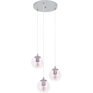 Eglo Ariscani 2 3-os riippuvalaisin 42,5x110 cm E27 maks 60W kromi/irisoiva IP20 Eglo Ariscani 2 3-os riippuvalaisin 42,5x110 cm E27 maks 60W kromi/irisoiva IP20