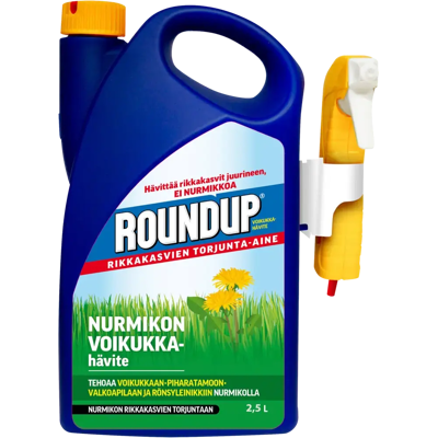Roundup Nurmikon Voikukkahävite 2,5L - Rikkakasvien torjunta Roundup Nurmikon Voikukkahävite 2,5L - Rikkakasvien torjunta