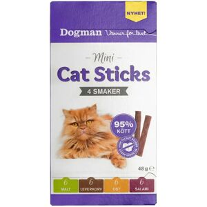 Dogman 48g Mini Cat Sticks lihatikkuja kissalle 4 eri makua