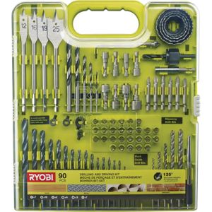 Ryobi RAKDD90 90-osainen Porakone & Ruuvinväännin Setti Ryobi RAKDD90 90-osainen Porakone & Ruuvinväännin Setti