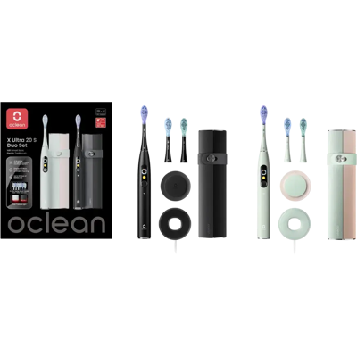 Oclean sähköhammasharja X Ultra 20 S Duo set musta & vihreä C01000761 Oclean sähköhammasharja X Ultra 20 S Duo set musta & vihreä C01000761