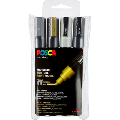 POSCA Marker 4kpl PC-5M 1,8-2,5mm mono POSCA Marker 4kpl PC-5M 1,8-2,5mm mono