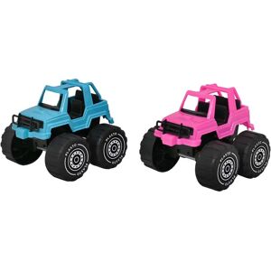 Plasto Monster Truck, 23 cm, turkoosi tai pinkki Plasto Monster Truck, 23 cm, turkoosi tai pinkki