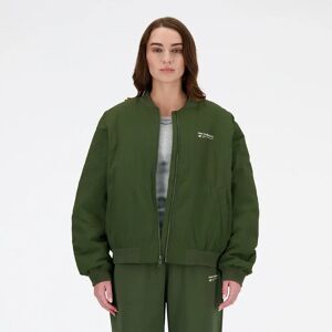 New Balance Women'S Linear Heritage Woven Bomber Jacket - Harmaa - Size: S, L, M, Xl,