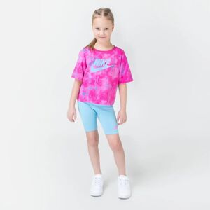 Nike Girls Boxy T-Shirt & Bike Shorts - Sininen - Size: 92-98, 98-104, 104-110, 110-116, 116-122,