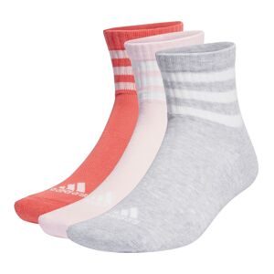 Adidas 3-Stripes Cushioned Sportswear Mid Cut Socks 3-Pack - Punainen