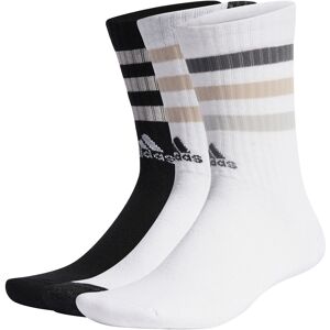 Adidas Bold 3-Stripes Cushioned Crew Socks 3 Pairs - Valkoinen