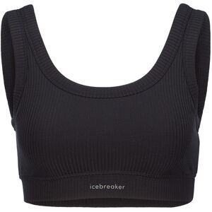 Icebreaker W Merino Blend Rib Lotus Bra - Black - Naiset - M Size: M Icebreaker W Merino Blend Rib Lotus Bra - Black - Naiset - M Size: M