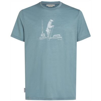 Icebreaker Men Merino 150 Tech Lite Ss Tee Polar Paddle - Blue Ash - Miehet - L Miesten Size: L Icebreaker Men Merino 150 Tech Lite Ss Tee Polar Paddle - Blue Ash - Miehet - L Miesten Size: L