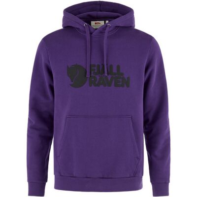 Fjällräven Logo Hoodie M - Dark Violet - Miehet - L Size: L Fjällräven Logo Hoodie M - Dark Violet - Miehet - L Size: L