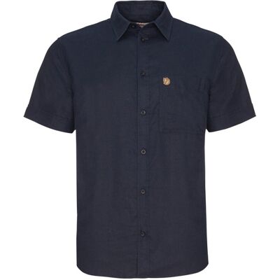 Fjällräven Övik Travel Shirt Ss M - Dark Navy - Miehet - L Miesten Size: L Fjällräven Övik Travel Shirt Ss M - Dark Navy - Miehet - L Miesten Size: L
