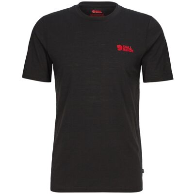 Fjällräven Abisko Wool Logo Ss M - Black - Miehet - M Miesten Size: M Fjällräven Abisko Wool Logo Ss M - Black - Miehet - M Miesten Size: M