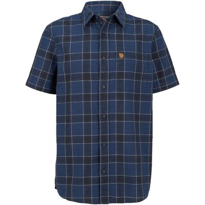 Fjällräven Övik Travel Shirt Ss M - Indigo Blue-dark Navy - Miehet - L Miesten Size: L Fjällräven Övik Travel Shirt Ss M - Indigo Blue-dark Navy - Miehet - L Miesten Size: L