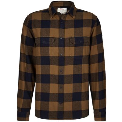 Fjällräven Övik Heavy Flannel Shirt M - Wood Brown-dark Navy - Miehet - XL Miesten Size: XL Fjällräven Övik Heavy Flannel Shirt M - Wood Brown-dark Navy - Miehet - XL Miesten Size: XL