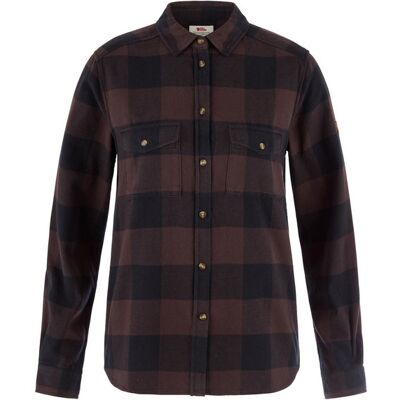 Fjällräven Övik Heavy Flannel Shirt W - Black Oak-black - Naiset - M Naisten Size: M Fjällräven Övik Heavy Flannel Shirt W - Black Oak-black - Naiset - M Naisten Size: M