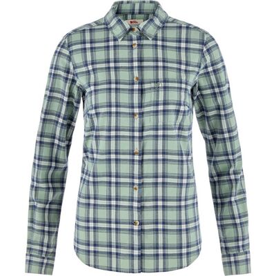 Fjällräven Övik Flannel Shirt W - Misty Green-eggshell - Naiset - M Naisten Size: M Fjällräven Övik Flannel Shirt W - Misty Green-eggshell - Naiset - M Naisten Size: M