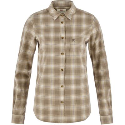 Fjällräven Övik Flannel Shirt W - Chalk White-suede Brown - Naiset - L Naisten Size: L Fjällräven Övik Flannel Shirt W - Chalk White-suede Brown - Naiset - L Naisten Size: L
