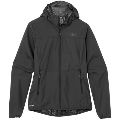 Rab Windgather Hoody Wmns - Black - Naiset - 12 Size: 12 Rab Windgather Hoody Wmns - Black - Naiset - 12 Size: 12