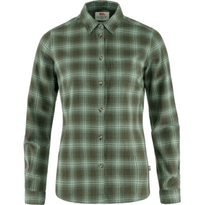 Fjällräven Övik Flannel Shirt W - Deep Forest-patina Green - Naiset - XS Naisten Size: XS Fjällräven Övik Flannel Shirt W - Deep Forest-patina Green - Naiset - XS Naisten Size: XS