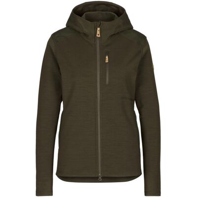 Fjällräven Keb Fleece Hoodie W - Deep Forest - Naiset - L Size: L Fjällräven Keb Fleece Hoodie W - Deep Forest - Naiset - L Size: L