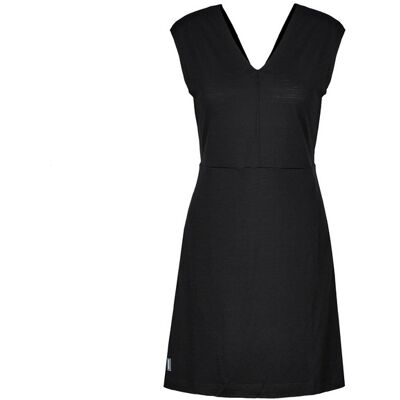 Icebreaker Women Merino 200 Granary Sleeveless V Neck Dress - Black - Naiset - L Size: L Icebreaker Women Merino 200 Granary Sleeveless V Neck Dress - Black - Naiset - L Size: L