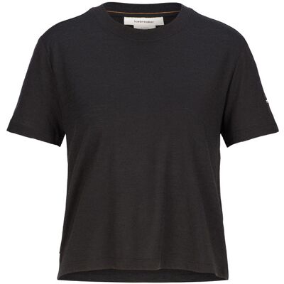 Icebreaker W Merino 150 Tech Lite Iii Ss Crop Tee - Black - Naiset - XL Size: XL Icebreaker W Merino 150 Tech Lite Iii Ss Crop Tee - Black - Naiset - XL Size: XL