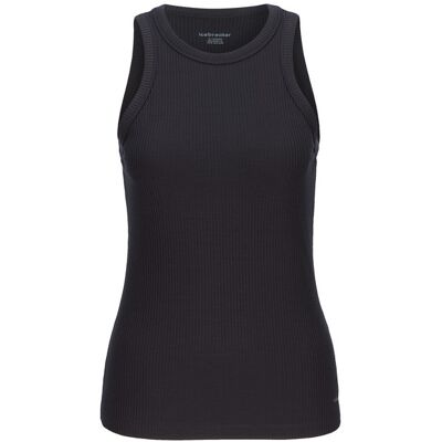 Icebreaker W Merino Rib Lotus Tank - Black - Naiset - S Naisten Size: S Icebreaker W Merino Rib Lotus Tank - Black - Naiset - S Naisten Size: S