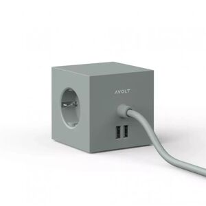 Avolt Square 1 - magneettinen jatkojohto USB-portilla Oak Green