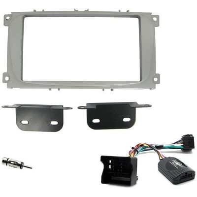 Connects2 Ford Focus/Mondeo 2007- 2-DIN soittimen asennussarja (hopea) Connects2 Ford Focus/Mondeo 2007- 2-DIN soittimen asennussarja (hopea)