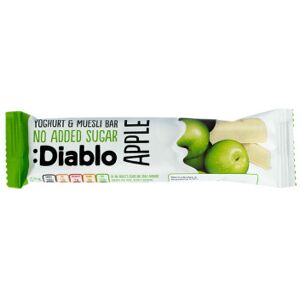 Jogurttikuorrutteinen myslipatukka ilman lisättyä sokeria Diablo Sugar Free Apple, 30 g